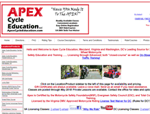 Tablet Screenshot of apexcycleeducation.com
